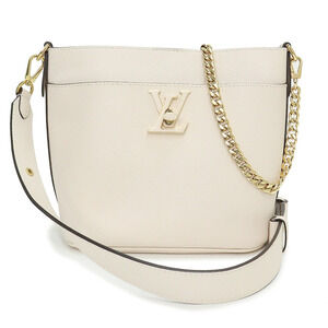 Louis Vuitton Lock Me Walk Chain Bag Calfskin Beige Quartz Movement